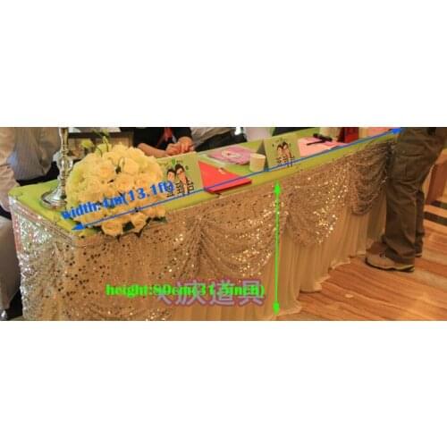 Wedding supplies Romantic marriage Table Skirt With drape Wedding Table Skirting for marriage
