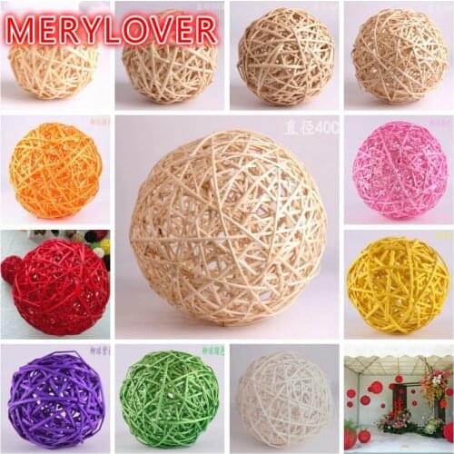 Hot sale 2 pcs/lot 10cm Rattan ball birthday party decoration,Wedding decoration,Christmas Decoration Home Ornament TQ002
