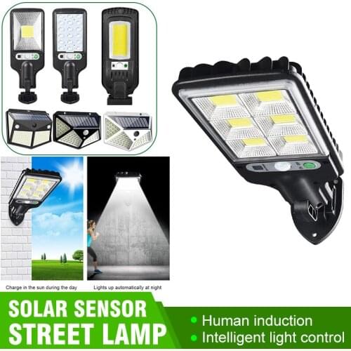 260LED Solar Power Lamp Outdoor Street Wall Light PIR Motion Sensor Dimmable Garden Lawn Waterproof Smart Remote Control Light