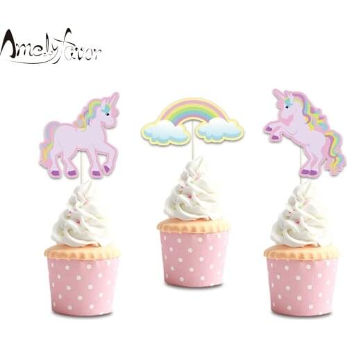 Unicorn Party Cupcake Toppers Rainbow Unicorn Birthday Party Decorations Party Supplies Birthday Party Decorations Kids