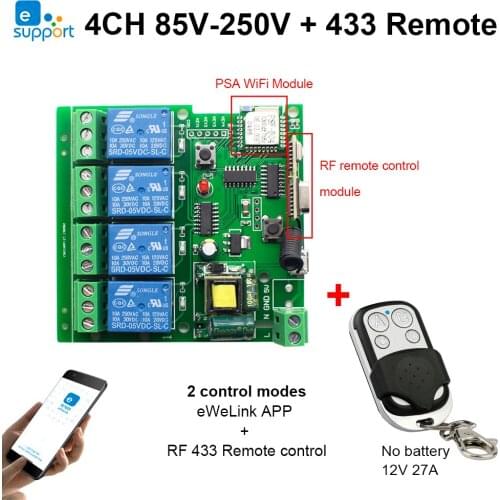 2pcs EWeLink Wifi Switch for Alexa Google Home/Nest, IFTTT Wireless Remote Switch Jog/Self-locking Intelligent Automation Module