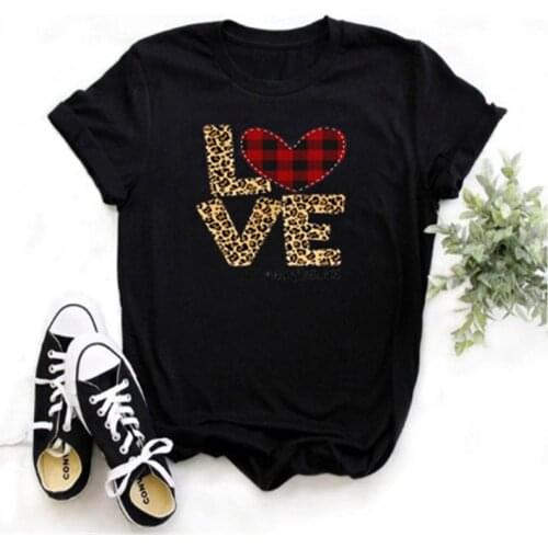 Mayos Ladies Fashion Harajuku Leopard Print T-shirt Ladies Casual Top Ladies Fashion Top