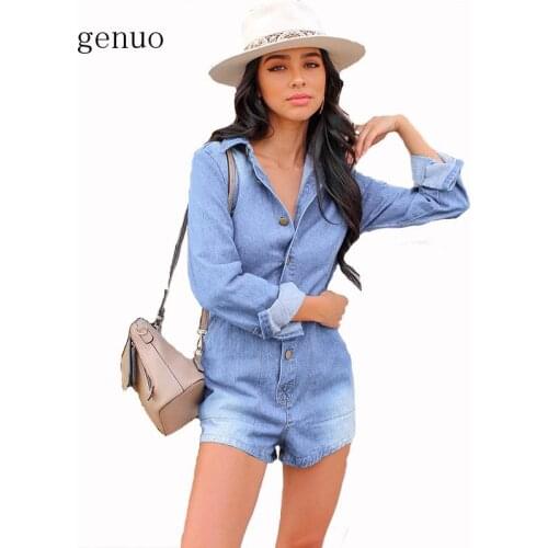 Romper Women Casual Vintage Long Sleeve Playsuit Overalls For Weomen