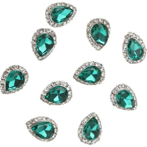 10Pcs 3D Nail Art Tips Decorations Alloy Rhinestones Jewelry Manicure