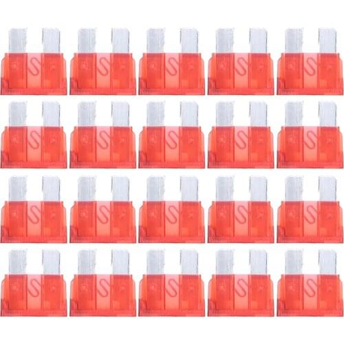 20Pcs 10A Fuse ATO/ATC 32V Medium Blade Fuse Standard Fuse Universal for Car RV Boat Truck Motorcycle