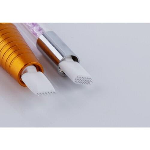 4pcs Newest Permanent Makeup Eyebrow Microblading Zero Crusted Manual Tattoo Needles For 3D Eyebrow Pen 7Pin+19pin