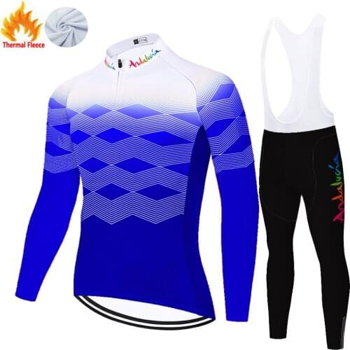 Andalucia Winter Thermal Fleece Equipos Conjunto Maillot Cyclisme Homme Ropa De Ciclismo Para Hombre Camisa Ciclismo Masculina
