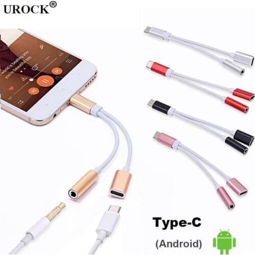 Type-C to Type C 3.5mm Aux Jack Charging Audio Adapter 2 In 1 Splitter Adapter for Huawei P30 Xiaomi Mi 8 6 5X Samsung S10 Plus