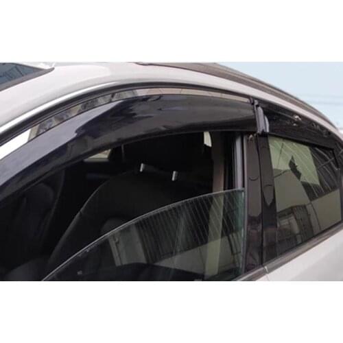 For Subaru Forester 2009 -2012 Car Styling Chrome Car Window Sun Vent Visor Rain Guards Sun/Rain Shield Exterior Decoration YJD