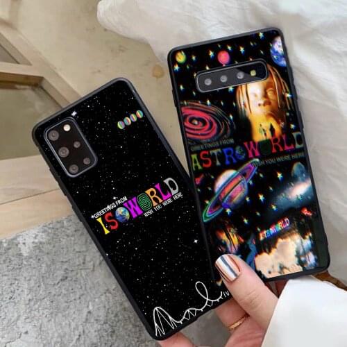Astro Worlds black TPU Soft Silicone Phone Case For Samsung S9 S10PLUS S10Lite S20ULTRA S21PLUS S21ULTRA S10
