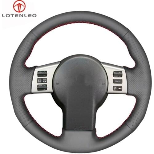 LQTENLEO Black Artificial Leather Hand Sewing Car Steering Wheel Cover For Infiniti FX FX35 FX45 2003-2008 Nissan 350Z 2003-2009