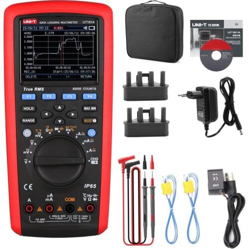 UNI-T UT181A true effective value digital multimeter LCD color screen industrial multimeter 59999 count 110-240V (EU plug)