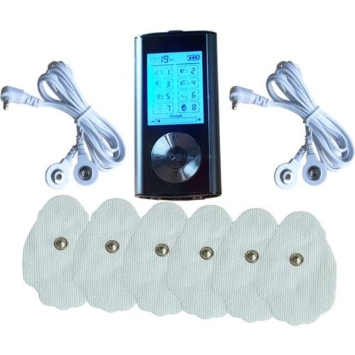 New Dual Channle Electric Tens Massager Lower Back Pain Relief Digital Therapy Machine Device With 5Pairs Gel Electrode Pads