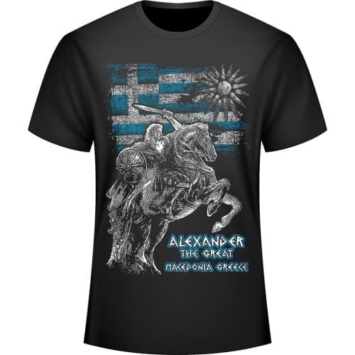 Macedonia Greece Alexander The Great T-Shirt. Summer Cotton Short Sleeve O-Neck Mens T Shirt New S-3XL