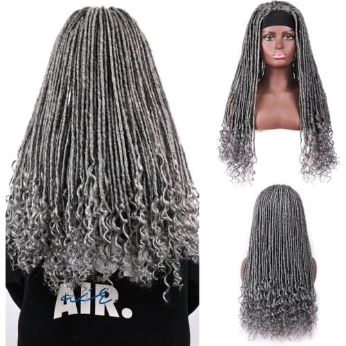 Goddess Faux locs Synthetic Hair Wig Crochet Braid Made Twist Jumbo Dread Goddess Hairstyle Afro natural color Hair for Women