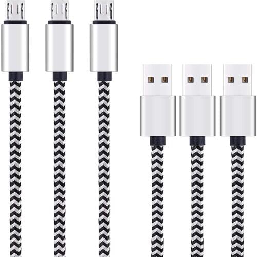 Hot 1m Braided Micro USB Cable Data Sync USB Charger Cable For Samsung S7 HTC LG Huawei Xiaomi Android Phone Cables