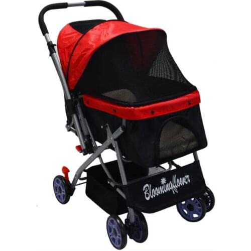 H1 Four Wheel Pet Stroller for Cat Dog and More Foldable Carrier Strolling Cart Multiple Colors Bags Small s