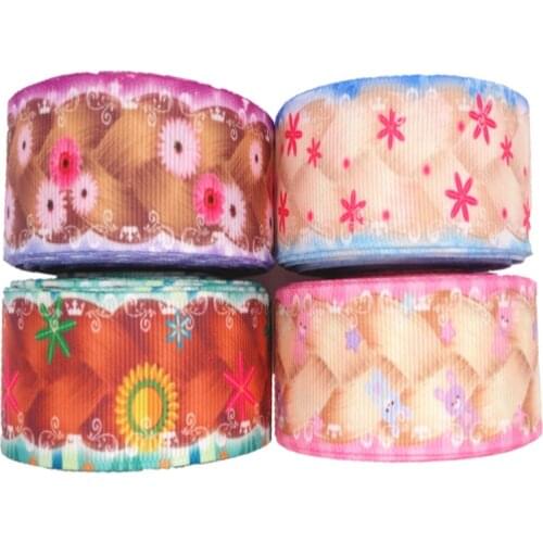 50 Yards Grosgrain Ribbon Braid Printed Ribbon 1" 25MM/1.5" 38MM For Hair Bows DIY Crafts Handmade Accessories M19060201