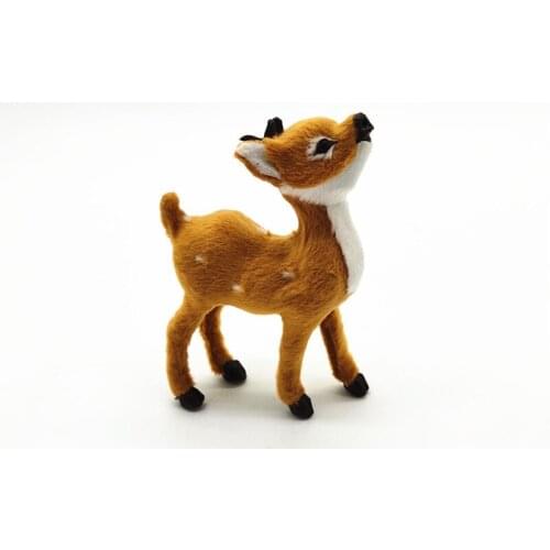 Cute simulation deer baby model plastic&furs sika deer doll home decoration gift about 11x4x13cm xf2725