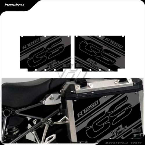 Motorcycle Triple Black Sticker Case for BMW Motorrad Aluminum Box Panniers R1200GS R1250GS Adventure 2004-2021