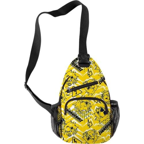 Denki Kaminari 3D Merch Mens shoulder bag messenger outdoor sports one shoulder chest daily picnic canvas messenger bag