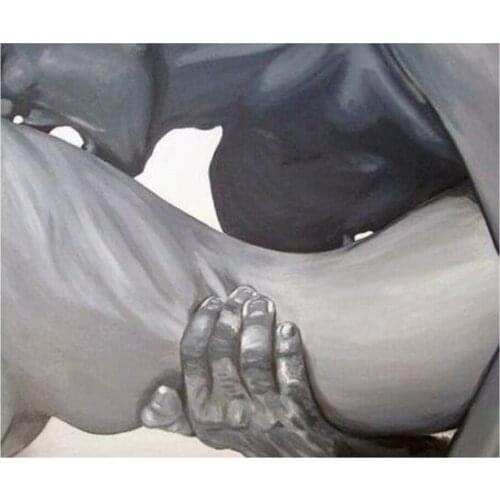 Men And Women Sexy Naked DIY 11CT Embroidery Cross Stitch Kits Craft Needlework Set Cotton Thread Printed Dropshipping