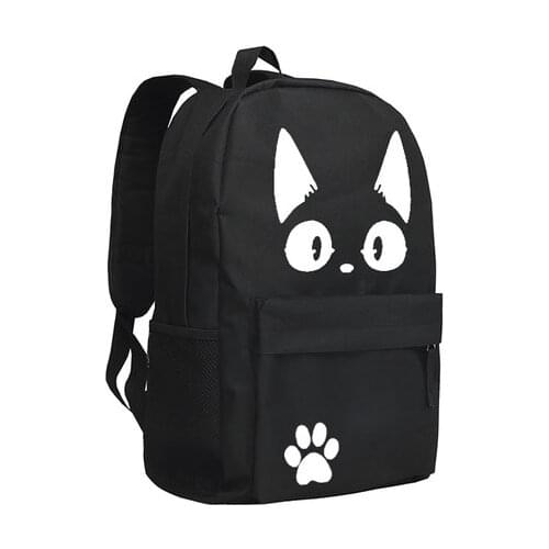 New Anime Kikis Delivery Service Backpack Fashion Hayao Miyazaki Luminous Oxford SchoolBag Unisex