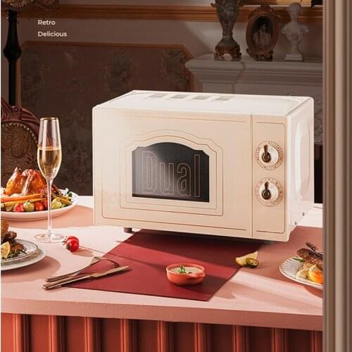 JRM0545 Retro Microwave Oven Steamer Integrated Household Small Stainless Steel Home Appliances Kitchen New Gift 20L 220V DIK23