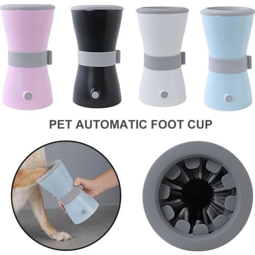 Pet Foot Washer Cup Paw Clean Brush Quickly Wash Dirty Cat Foot Cleaning Bucket Dog Paw Cleaner Cup Soft Silicone Combs Portable