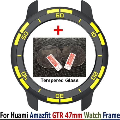 HOT Ultra-thin TPU Protector case For Xiaomi huami Amazfit GTR 47mm Screen Tempered Glass Film Watch for Amazfit GTR Cover Frame