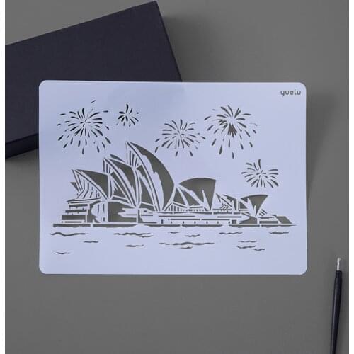 1pc Reusable Stencils PaintingTemplate DIY Scrapbooking Photo Album Decorative Stencils Drawing Template