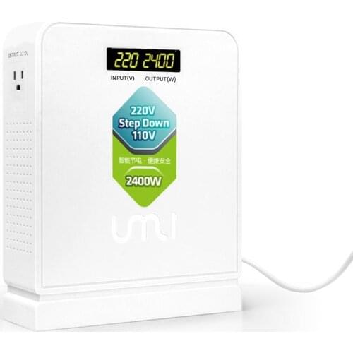 UMI2400w travel 220v to 110v step down high voltage electrical power transformer converter for American appliances using in Aisa