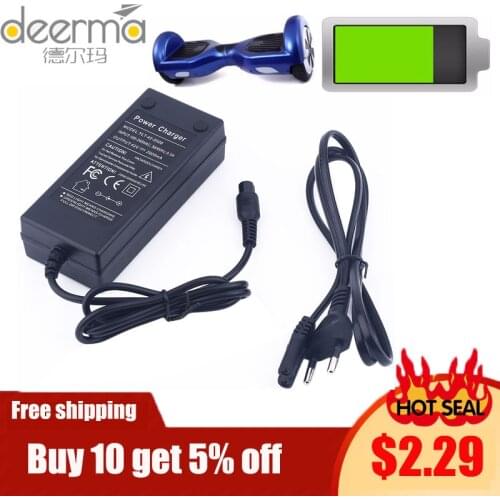 42V 2A Electric Drive Smart Balance Wheel Charger Self Balancing Scooter Hover Board Power Battery Charger EU Plug Wholesale