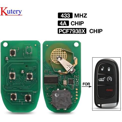 Kutery 433Mhz PCF7938X 4A Chip GQ4-54T For DODGE Chrysler JEEP Grand Cherokee Proximity Comfort-access Car Key Circuit Board