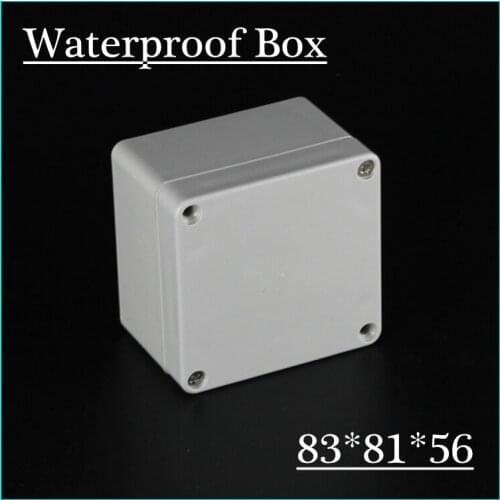 1 piece/lot) 83*81*56mm Grey ABS Plastic IP65 Waterproof Enclosure PVC Junction Box Electronic Project Instrument Case