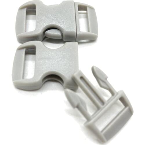 10Pcs 3/8" 10mm Side Release Buckle Curved Parachute 550 Paracord Bracelet DIY Dog Collar Strap Webbing Outdoor Camp #14