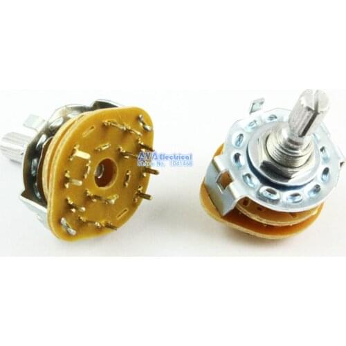 12 Pieces 2 Pole 5 Position 2P5T Channel Band Rotary Switch Selector