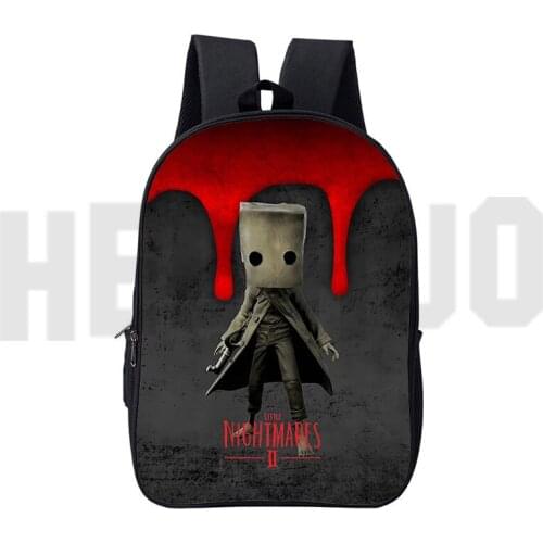 16Inch 3D Little Nightmares 2 Backpack Cartoon Knapsack Unisex Mochila Travelbag Children High Quality SchoolBag Teens Rucksack