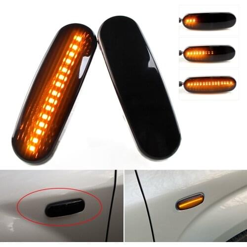 2Pcs For Fiat Flowing Indicator LED Side Marker Signal Light For Fiorino 3 Grande Punto Evo Panda69 Doblo Idea Linea Stilo Qubo