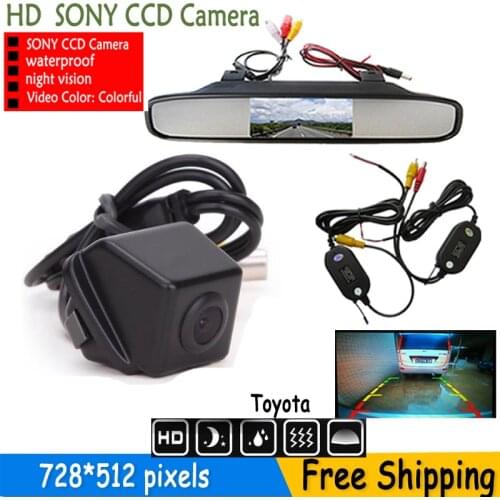 4.3 inch Color Car Camera Monitor +SONY HD CCD Chip Car Car Parking Reverse Camera for Toyota Prius 06-10/ Camry 09 10/ Aurion