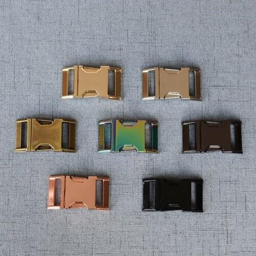 50 Pcs/Lot 25mm DIY Accessories Backpack Buckles Dog Collar Webbing Quick Release Metal Buckle Safety Clasp Outdoor Paracord