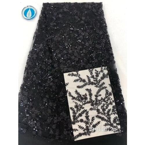 African Sequin Lace Fabric 2021 High-quality Lace Fabric Nigeria Embroidery French Tulle Lace Fabric D3752