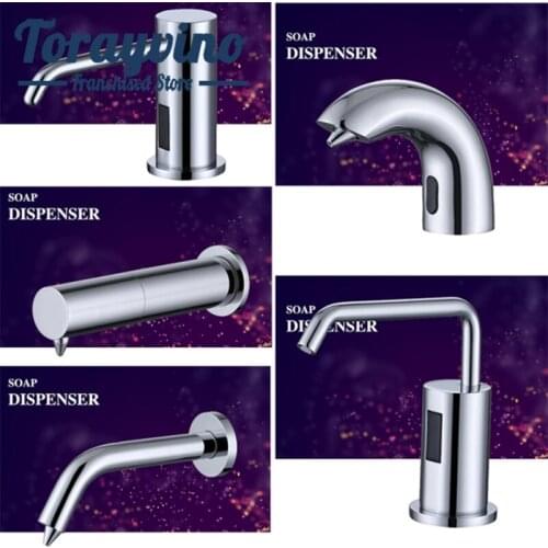 Automatic induction soap dispenser bathroom basin Brushed Nickel foam soap pump bottle 500ml-1000ml brass kitchen sink