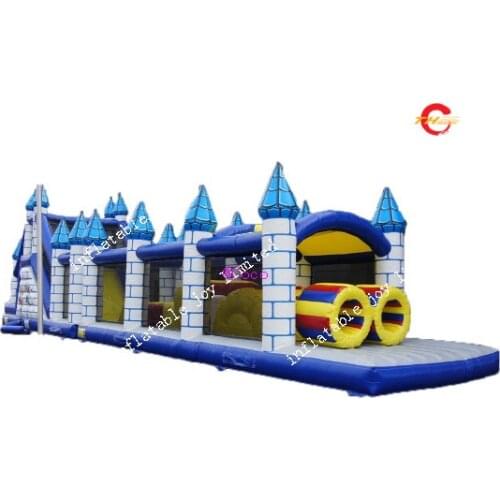 Free ship to sea port!Inflatable Jumping Castle Run Obstacle Course Outdoor Event inflatable obstacle bouncer slide