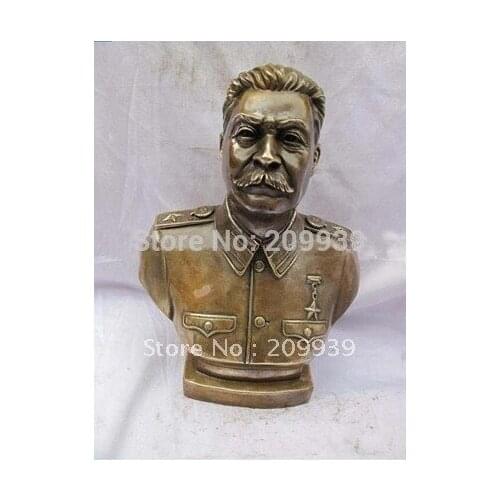 Free Shipping Large USSR Josef Stalin Bronze Statue Sculpture 11"H