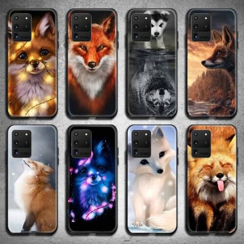 Cute Animal Fox Phone Case For Samsung Galaxy S20 FE plus Ultra S6 S7 edge S8 S9 plus S10 5G lite 2020