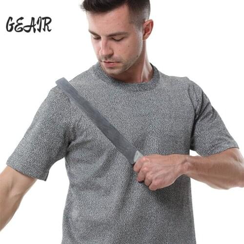 Cut-proof TShirt Defense Short Sleeves 5-level Cut-resistant Pants Anti-tear Glass Factory Mountain Climbing Protective Clothing