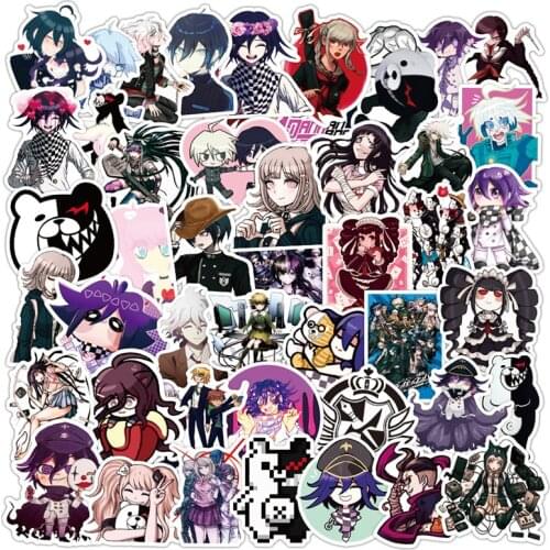 2021 Danganronpa Anime Stickers For Kids Children Cans Guitar Skateboard Motorcycle Stickers Laptop Sticker Pack Game