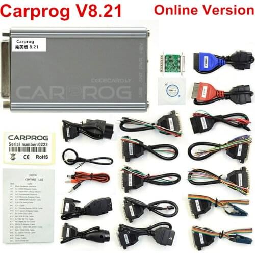 New Carprog V8.21/10.93 Car Prog Programmer ECU Programmer Chip Tunning Diagnostic Tool With 21 Adapters Car Repair Tool