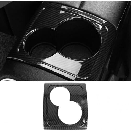 For Merc edes Benz W213 E Class 2016 2017 Interior ABS Chrome Rear Row Cup Holder Frame Cover Trim